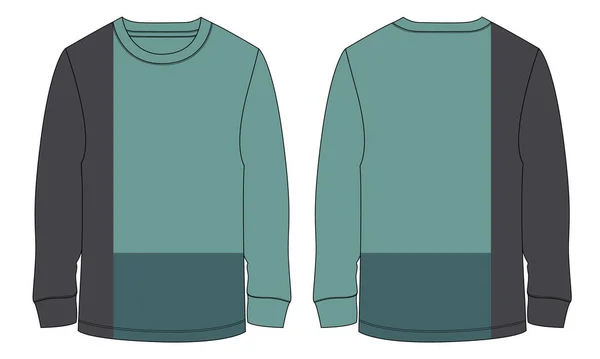 Jacheta Mânecă Lungă Tricou Vector Ilustrare — Vector de stoc
