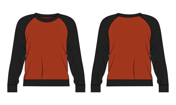 Sweat Shirt Veste Manches Longues Illustration Vectorielle — Image vectorielle