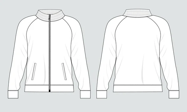 Sweat Shirt Veste Manches Longues Illustration Vectorielle — Image vectorielle