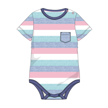 Beyaz arka planda bebek kıyafetleri, vektör illüstrasyonu