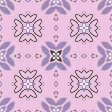 Soyut çiçek desenleri.