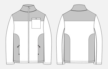 sweatshirt teknik moda çizimi ve teknik çizim