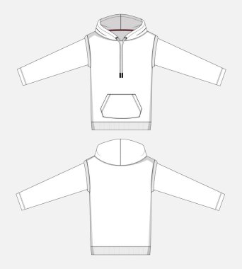 Sweatshirt 'ün ön ve arka görünümü