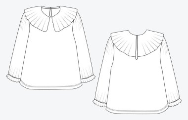 vektör moda taslak elbisesi