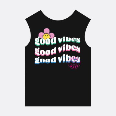 Moda basımı için havalı bir sloganı olan havalı tişört. Vektör illüstrasyonu, eps 10 dosya.