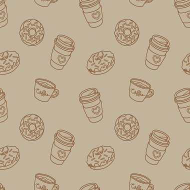 Kahve kupaları seamless modeli.