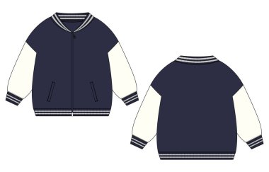 Ceket yassı ikon vektör çizimi