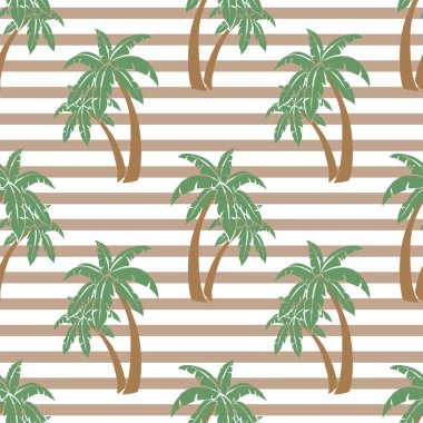 Palmiye ağaçları desenli arka plan vektör illüstrasyon tasarımı