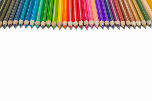 Color Pencils White Background — Stock Photo, Image
