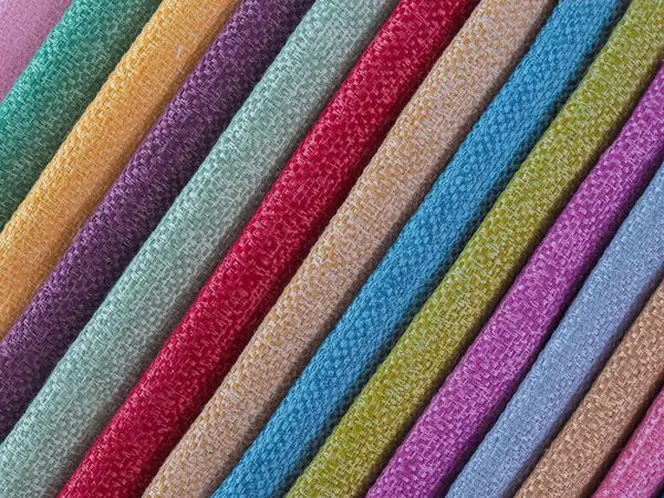 Fundo Colorido Uma Pilha Tecido Colorido Quadro Completo Tiro Muti — Fotografia de Stock