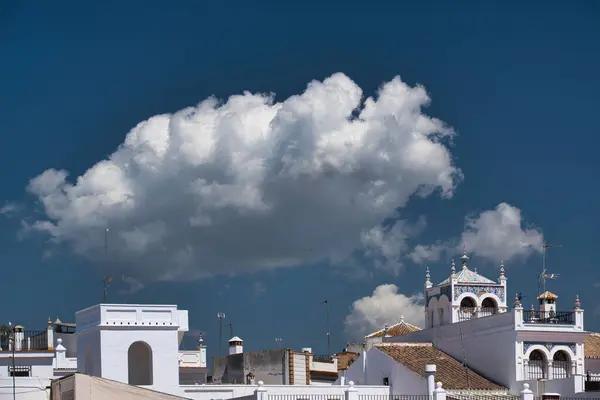 stock image Large white cloud in the blue Andalusian sky