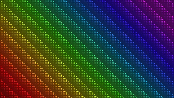 Abstrakte Neonlichter Funkeln Regenbogengestreiften Hintergrund Nacht Helle Leuchtstofflampen Leuchttafel Banner — Stockvektor