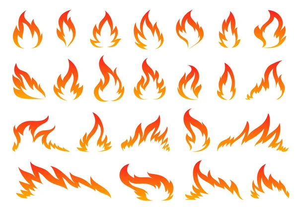 Fuego Llama Peligrosa Del Cómic Temperatura Caliente Llamas Fuego Dibujos Ilustraciones de stock libres de derechos