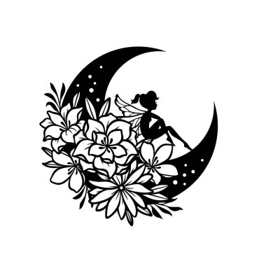 Peri ve hilal kesimi dosya illüstrasyonu