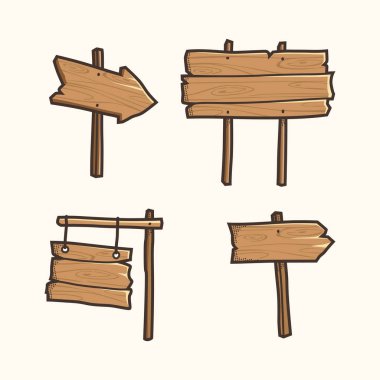 Ahşap sokak tabelaları dizaynı, ahşap işaretleyici çizimi