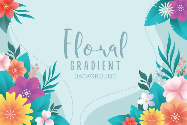 Güzel Şablon Renkli Çiçek Gradyan arkaplanı
