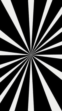 hipnotik siyah beyaz arka plan. Geometrik şekiller. Çizgilerin soyut, kusursuz döngü animasyonu. hipnotik görüntü görselleştirme. optik yanılsama.