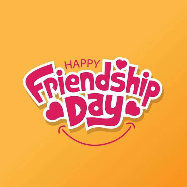Щасливий День Дружби Векторні Ілюстрації Елементами Тексту Любові Святкування Дня — стоковий вектор