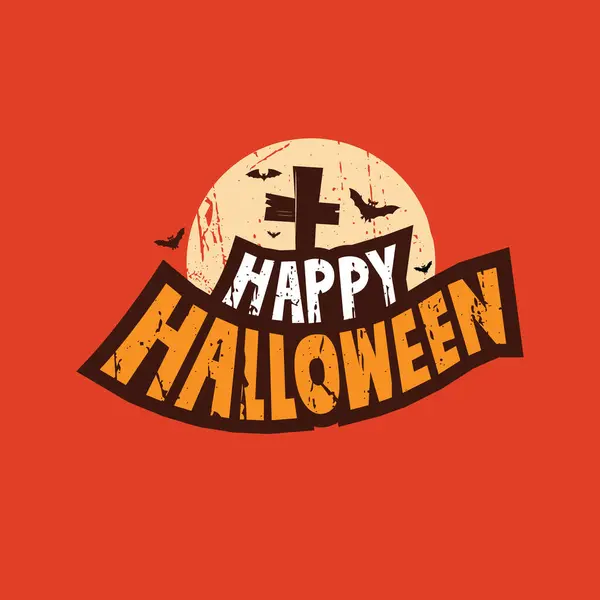 Happy Halloween Vektor Schriftzug Urlaub Schriftzug Für Banner Happy Halloween — Stockvektor