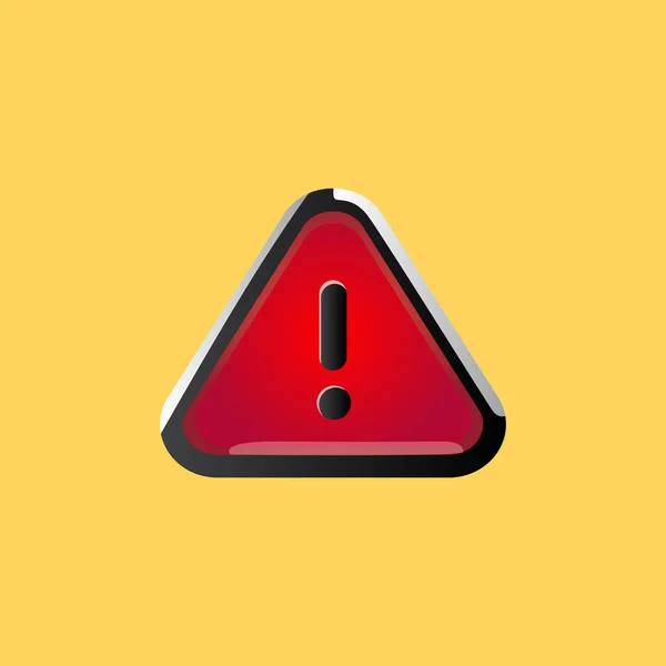 Red Color Warning Icon Online Scamming Alert Exclamation Danger Sign — Stock Vector