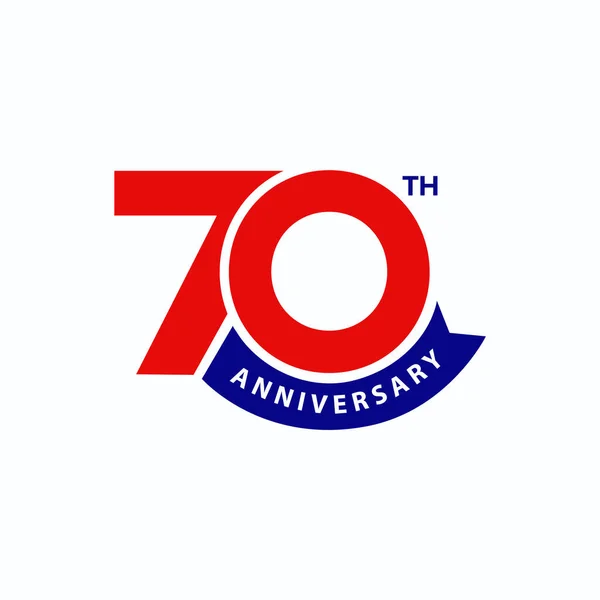 70. yıl dönümü modern logo tasarımı. 70 yıllık kutlama kartı, afiş, poster, el ilanı, vektör şablonu. 70 simgenin sayısı.