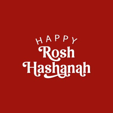 Rosh Hashanah vektör harfleri. Yahudi tatili. İbranice 'de mutlu yıllar. Kartpostal, davetiye, poster, pankart için şablon. Vektör illüstrasyonu.