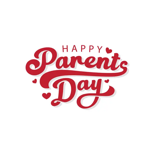 Happy Parents Day Retro Style Lettering Vector Illustration Poster Banner — Stock Vector