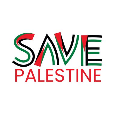 Filistin bayrak tasarımını kaydet. Filistin vektör resimlerini kaydet. Filistin bayrak duvar kağıdı, el ilanı, afiş vektör illüstrasyonunu kaydet