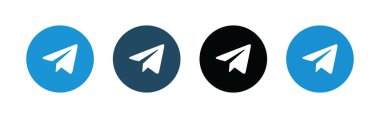 telegram logo vector on white background