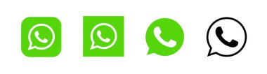 Different types Whatsapp icon logo vector on white background