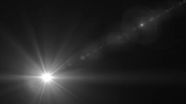 Lens flare light with bright glow, sun light lens flares art animation