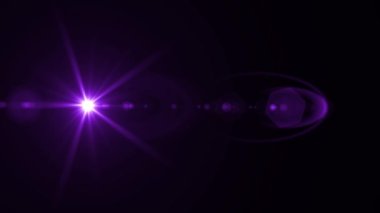 Purple flare lens effect. 4K resolution. Very high quality and realistic.on black background