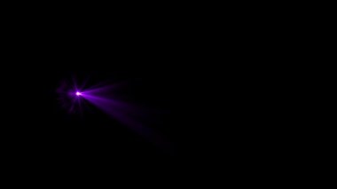 Purple flare lens effect. 4K resolution. Very high quality and realistic.on black background