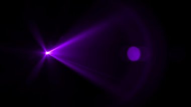 Purple flare lens effect. 4K resolution. Very high quality and realistic.on black background
