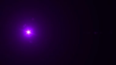 Purple flare lens effect. 4K resolution. Very high quality and realistic.on black background