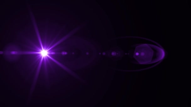 Purple Flare Lens Effect Resolution Very High Quality Realistic Black — Stockvideo