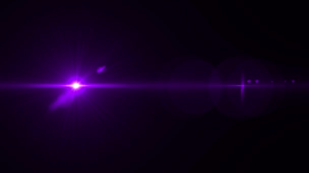 Purple Flare Lens Effect Resolution Very High Quality Realistic Black — ストック動画