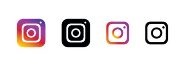 Beyaz arkaplanda instagram logo vektörü