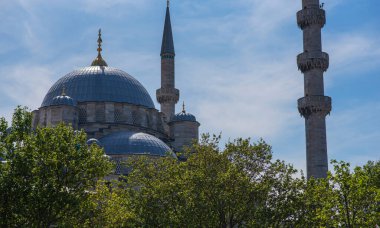 Mavi Cami, İstanbul, Türkiye. Bizans mimarisinin dünyaca ünlü anıtı.