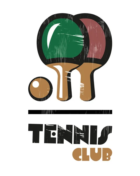 Logotipo Abstracto Del Vector Para Tenis Mesa Con Una Mesa — Vector de stock