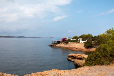 Ibiza patja des canar plaj turkuaz suya: Balear Adaları ile