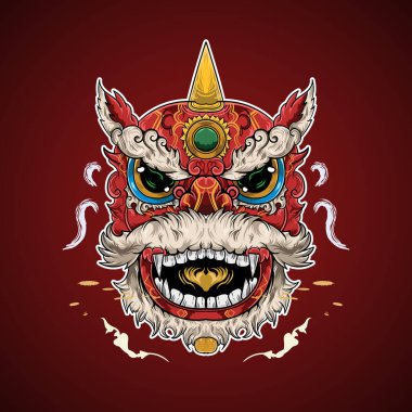 Chinese Barongsai Celebration Illustration Artwork Drawing Vector