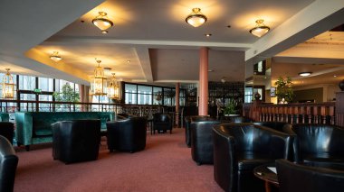 London - 01 26 2022: Interior of Britannia international hotel in 163 Marsh Wall