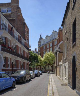 Londra - 06: 15 2022: Belgravia 'daki D' Oyley Caddesi