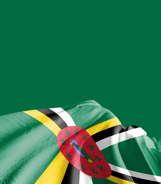 Прапор Домініки Проти Зеленого — стокове фото