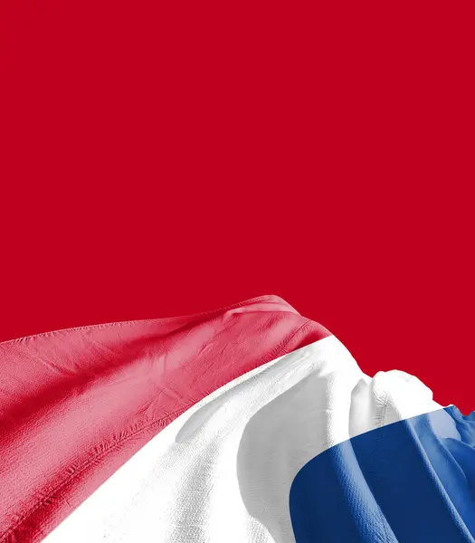 Флаг Нидерландов Против Красного — стоковое фото