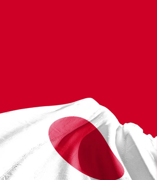 Japanse Vlag Tegen Rood — Stockfoto