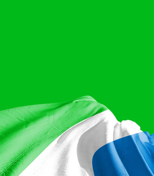 Bandiera Sierra Leone Contro Verde — Foto Stock