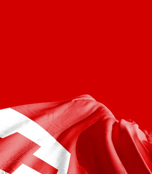 Tonga Flagge Gegen Rot — Stockfoto