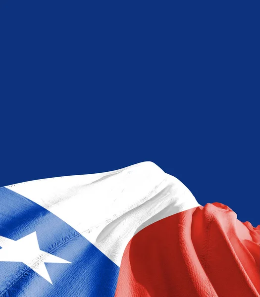 Bandeira Chile Contra Azul Escuro — Fotografia de Stock